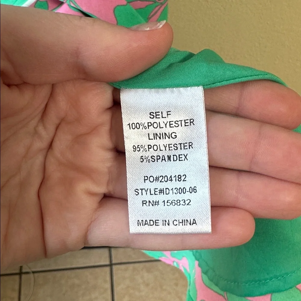 NWT BiBi Green and Pink Floral Midi Dress - Picture 8 of 9